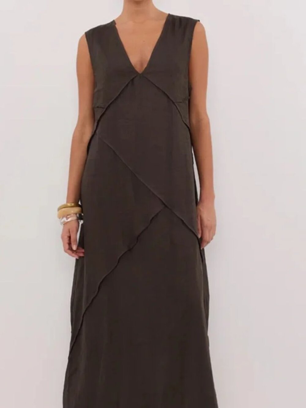 Dissh Jona Petrol Ramie Midi Dress
